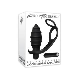 Zero Tolerance Rechargeable Cock Ring &amp; Anal Vibe