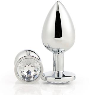 Anální kolík Dream Toys Gleaming Love Plug Silver Medium