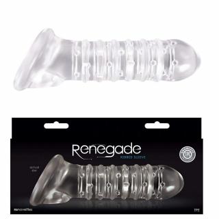 NS Novelties Návlek na penis RENEGADE Ribbed Sleeve clear