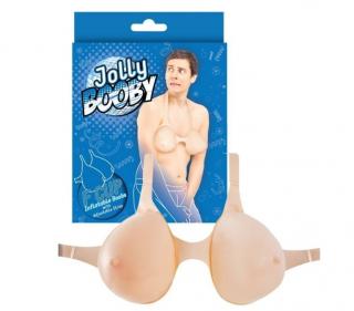 Připínací nafukovací prsa JOLLY BOOBY Inflatable Boobs