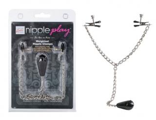 Skřipce na bradavky se šperkem Nipple Play Weighted