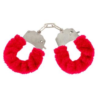 ToyJoy Classics Furry Fun Cuffs plyšová pouta červená