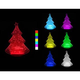 Sharks 3D LED lampa - Vánoční stromek