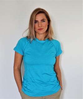 Rockfleece - Dámský Varianta: Čisté tričko bez loga a potisku, Barva: Tyrkysově modrá, Velikost: XL