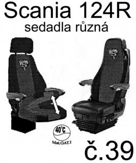 autopotahy SCANIA - č.39 - 124R - sedadla různá