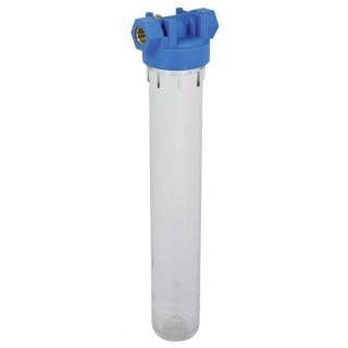 Vodní filtr -  pouzdro 20  - 1 F , výška 583 mm, max. 40°C (bez filtrační vložky)