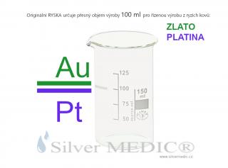 ORIGINÁLNÍ KÁDINKA 150 ML SKLO – VÝROBA 100 ml ZLATO, PLATINA