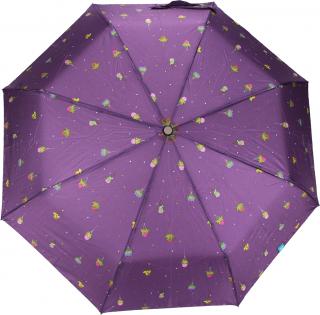 Dámský skládací deštník  manuální  Květináče  Barvy: Fialová