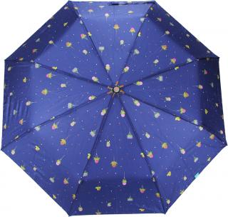 Dámský skládací deštník  manuální  Květináče  Barvy: Modrá