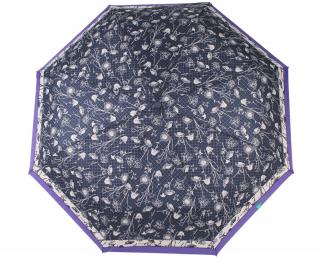 Dámský skládací deštník  manuální květinový Barvy: Modrá