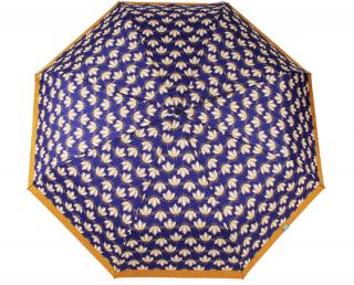 Dámský skládací deštník  manuální Květy Barvy: Modrá