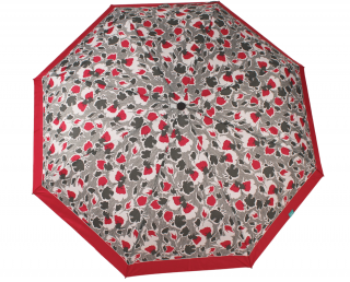 Dámský skládací deštník  manuální Kytičky 2 Barvy: Červená