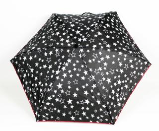 Dámský skládací deštník mini ČB Hvězdy