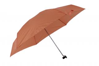 Dámský skládací deštník mini  jednobarevný meruňková