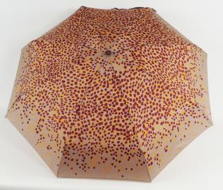 Dámský skládací deštník mini Lístečky Barvy: Vínovožlutá