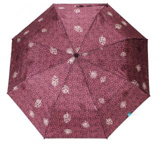 Dámský skládací vystřelovací deštník Perletti, Listy Barvy: Růžovofialová