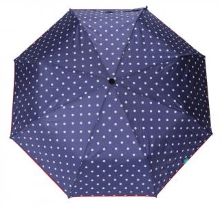 Dámský skládací vystřelovací deštník Perletti, Puntíček Barvy: Modrá