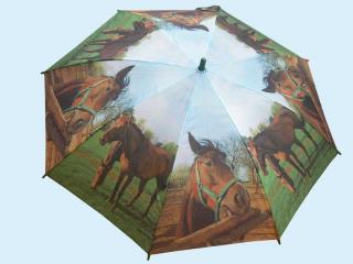 Dětský holový deštník Koně