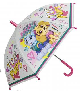 Dětský průhledný deštník PAW PATROL malý, dívčí