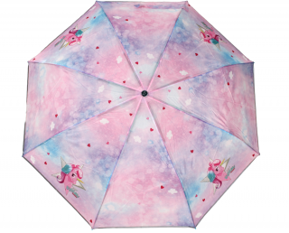 Dětský skládací deštník Jednorožec, růžový