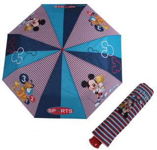 Dětský skládací deštník Mickey proužek Barvy: Modrá