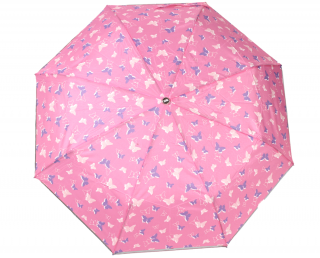 Dětský skládací deštník Motýlci, růžový