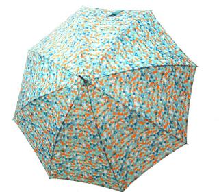 Luxusní dámský holový deštník GUY LAROCHE triangles Barvy: Modrá