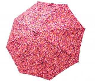Luxusní dámský holový deštník GUY LAROCHE triangles Barvy: Růžová