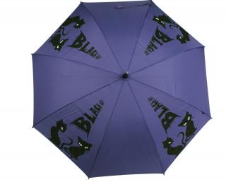 Luxusní dámský holový deštník H.DUE.O- Black Cat, fialová