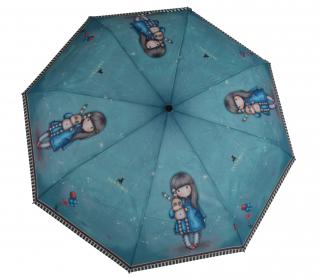 Luxusní skládací vystřelovací deštník Gorjuss Santoro modrý