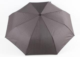 Pánský skládací vystřelovací deštník Proužek hnědý