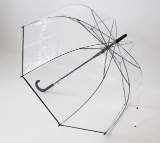 Průhledný deštník čirý s lemem Barvy: Černá