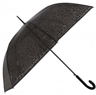 Průhledný deštník leopardí vzor Barvy: Černá