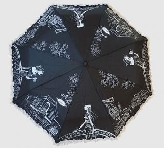 Skládací deštník Kavárna Barvy: Černá