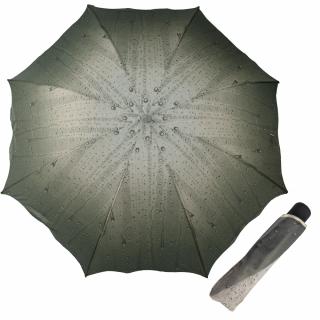 Skládací deštník manuální KAPKY zelený