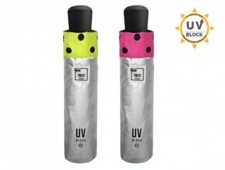 Skládací deštník puntíkový s UV filtrem Barvy: Růžová