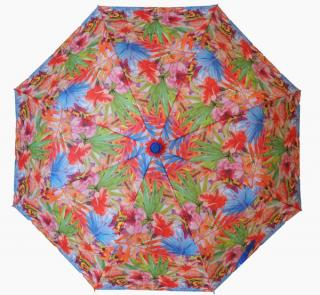 Skládací vystřelovací deštník Barevné květiny2