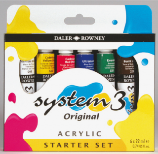 Akrylová barva System 3 sada 6x22 ml