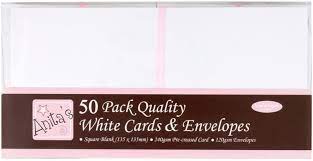 Bílá obálka 13,5x13,5 s kartou na přeložení 240g
