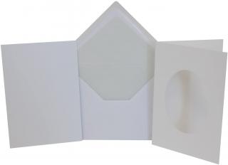 Bílá obálka C6 Max Bringmann, 180g, karta s výsekem ovál, karta C6