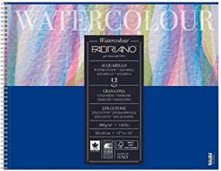 Blok spirálový akvarelový 300g Fabriano Watercolour - 32x41cm, 12 listů,