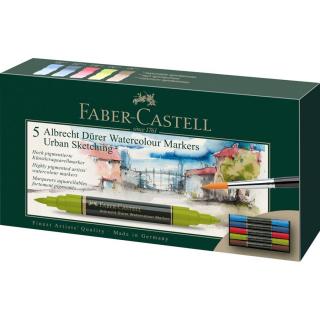 Faber-Castell Akvarelové oboustranné popisovače, sada 5ks 160308