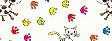 Motiv karton Psi, kočky a tlapky 270g Velikost: 25 x 35 cm