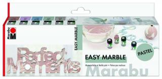 Mramorovací Pastelová Barva Marabu Easy Marble 6x15ml