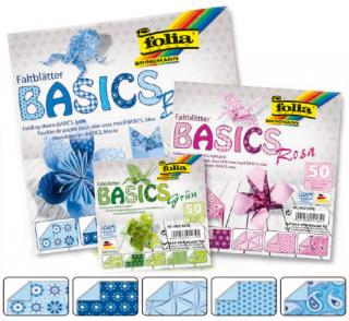 Origami papír BASICS 80g - 15x15cm - BLAU