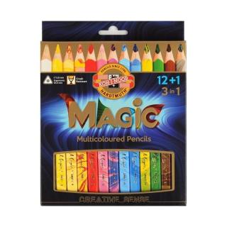 Sada 12+1 trojhranných školních pastelek Magic Koh-i-noor