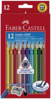 Sada 12 školních pastelek JUMBO GRIP - Faber-Castell