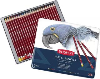 Sada 24 ks umělecký suchý pastel v tužce Derwent Pastel Pencils