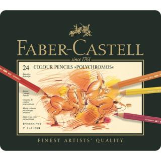 Sada 24 uměleckých pastelek Polychromos Faber-Castell
