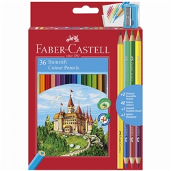 Sada 36 školních pastelek 6-ti hranné - Faber-Castell